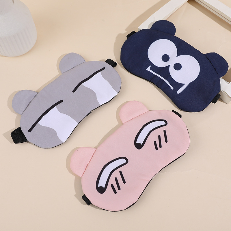 Combo 2 Bịt Mắt Che Mắt Ngủ CECILA Dây Đeo Co Dãn Đàn Hồi Tốt,Thiết Kế Biểu Cảm Ngộ Nghĩnh Đáng Yêu