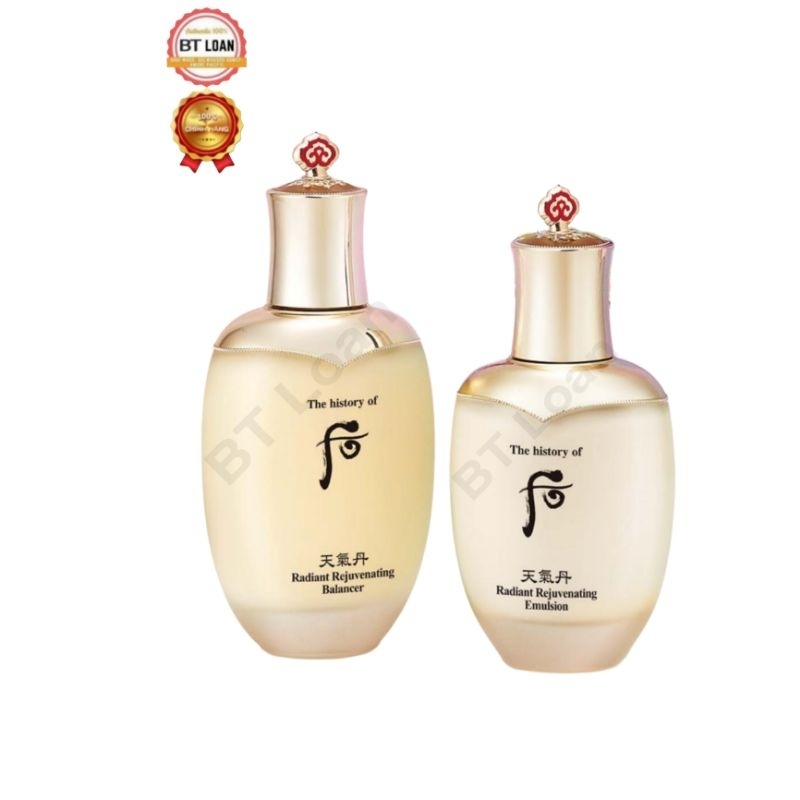 Nước hoa hồng và sữa dưỡng tái sinh giải quyết mọi vấn đề ,trẻ hóa làn da whoo Radiant Rejuvenating full