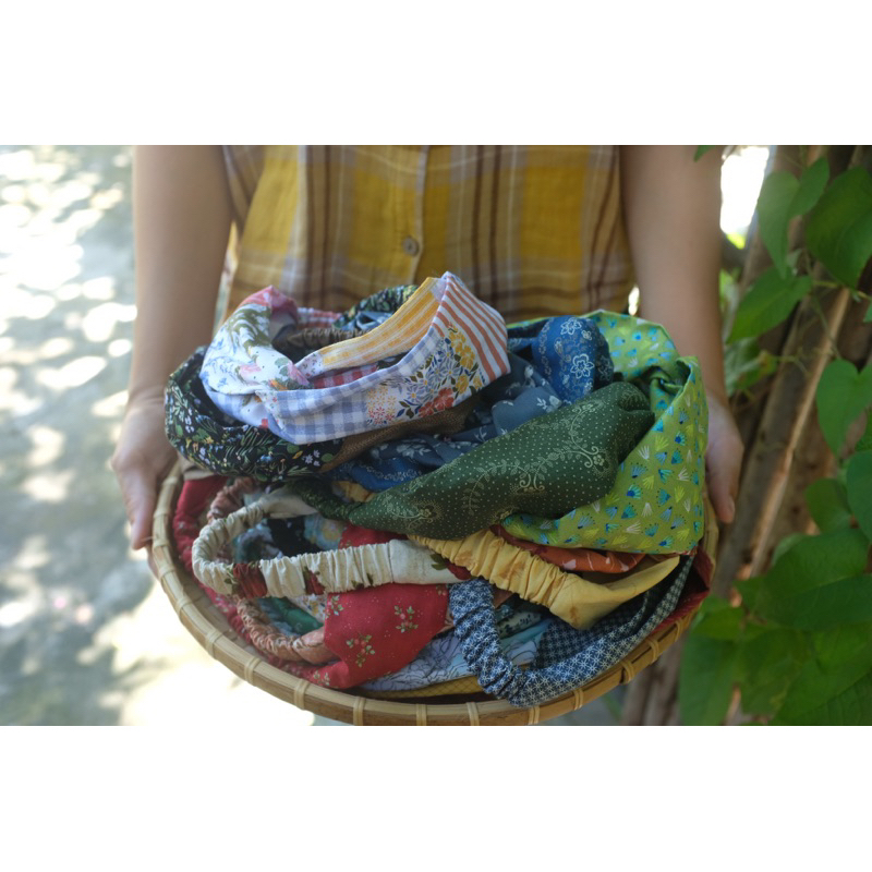 RUỘNG HOA-BĂNG ĐÔ CÀI TÓC VẢI COTTON