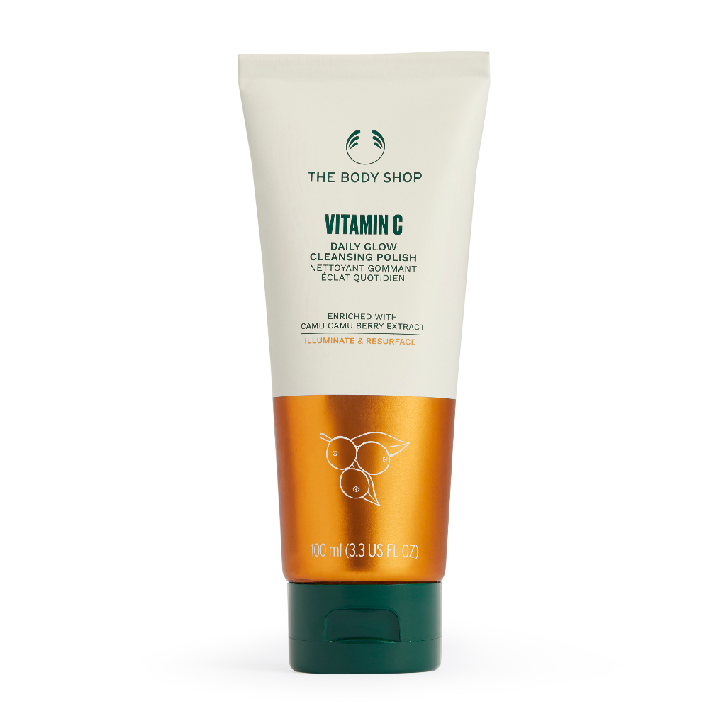 Sữa rửa mặt tẩy tế bào chết The Body Shop Vitamin C Glow Cleansing Polish 100ML