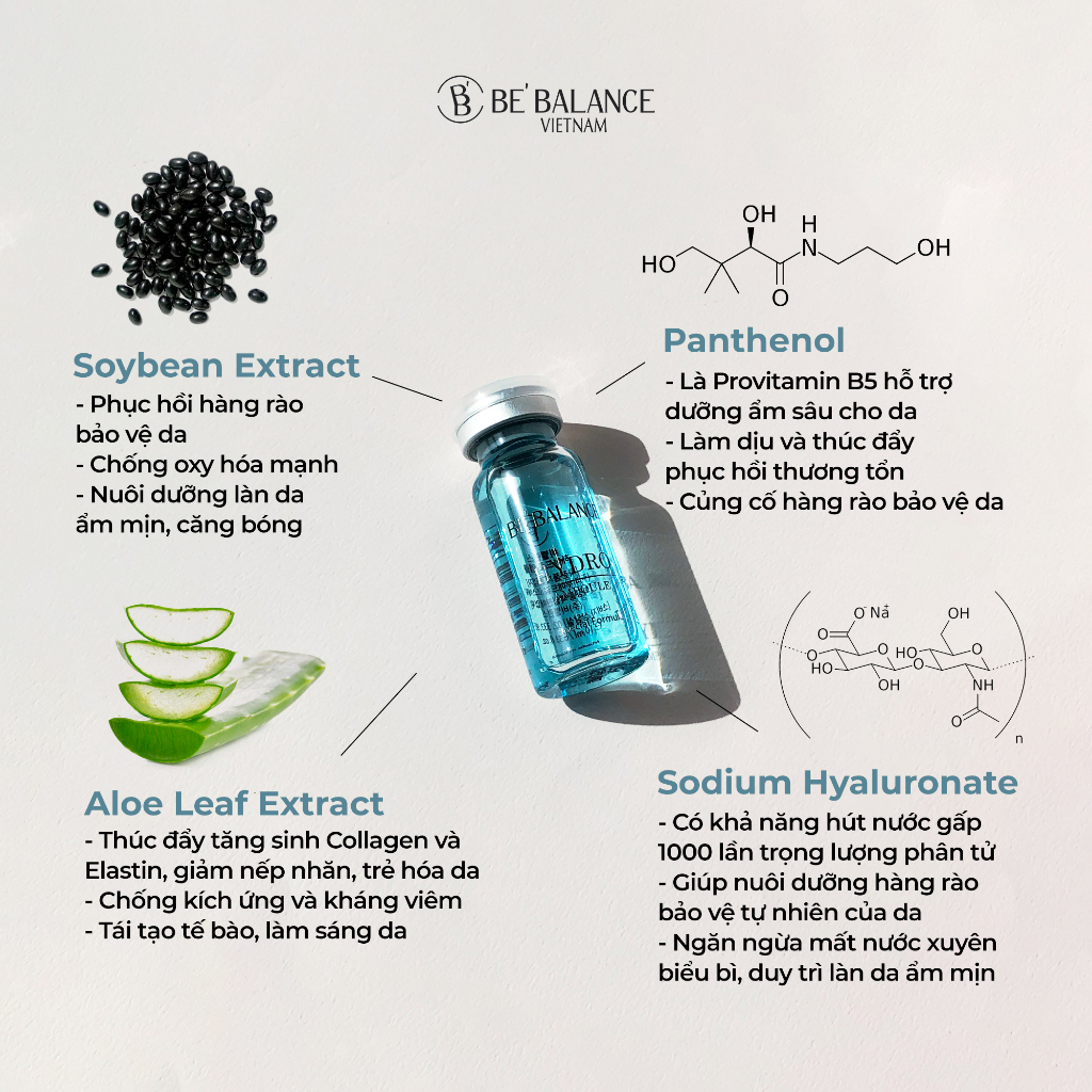 Serum Chuyên Sâu Chăm Sóc Da, Phục Hồi Da Be'Balance Hydro Ampoule