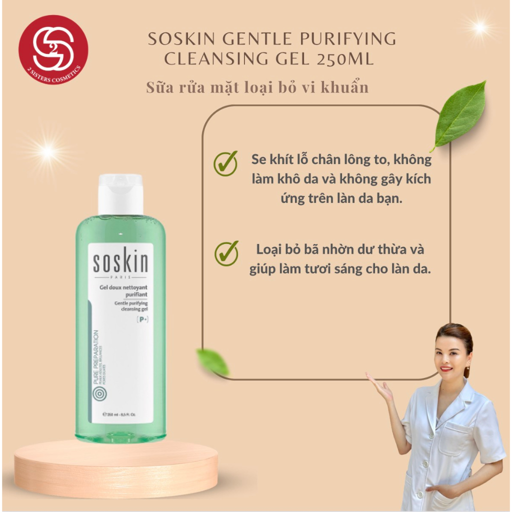 Sữa rửa mặt Soskin Gentle Purifying Cleansing Gel 250ml