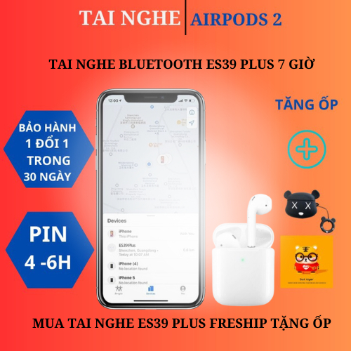 Tai nghe bluetooth hoco es39 plus,định vị , đổi tên âm thanh êm, Nghe liên tục 7h, bảo hành 12 tháng, lỗi 1 đổi 1