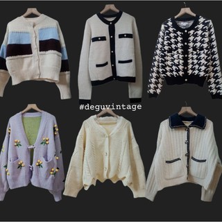 Khoác len cardigan 2hand nhẹ nhàng dáng ngắn