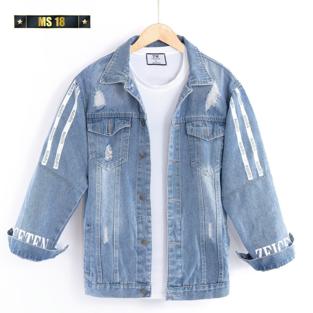 $ 8 mẫu áo khoác jean nam cao cấp trẻ trung dễ phối đồ Fashion năm 2020 hàng chuẩn shop VNXK bao đẹp chất lượng