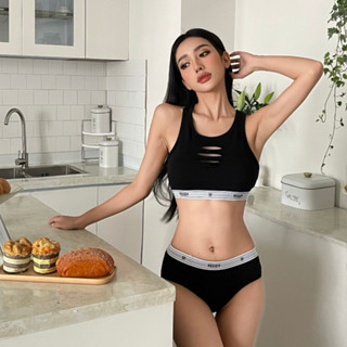 Bộ đồ lót thể thao nữ YESSEY áo bra ba lỗ xẻ ngực quần tam gíac BELLA SET