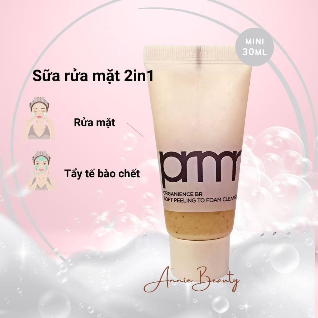 Sữa rửa mặt tạo bọt chăm sóc da mụn, da nhạy cảm Primera Organience Barrier Repair Soft Peeling to Foam Cleanser