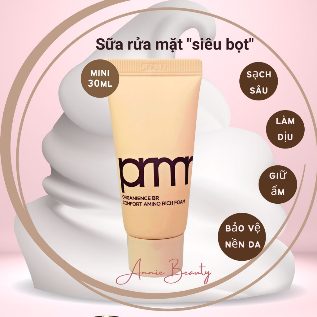 Sữa rửa mặt Primera với siêu bọt đàn hồi làm sạch sâu, chăm sóc da mặt từ bước làm sạch, giữ ẩm, làm dịu da