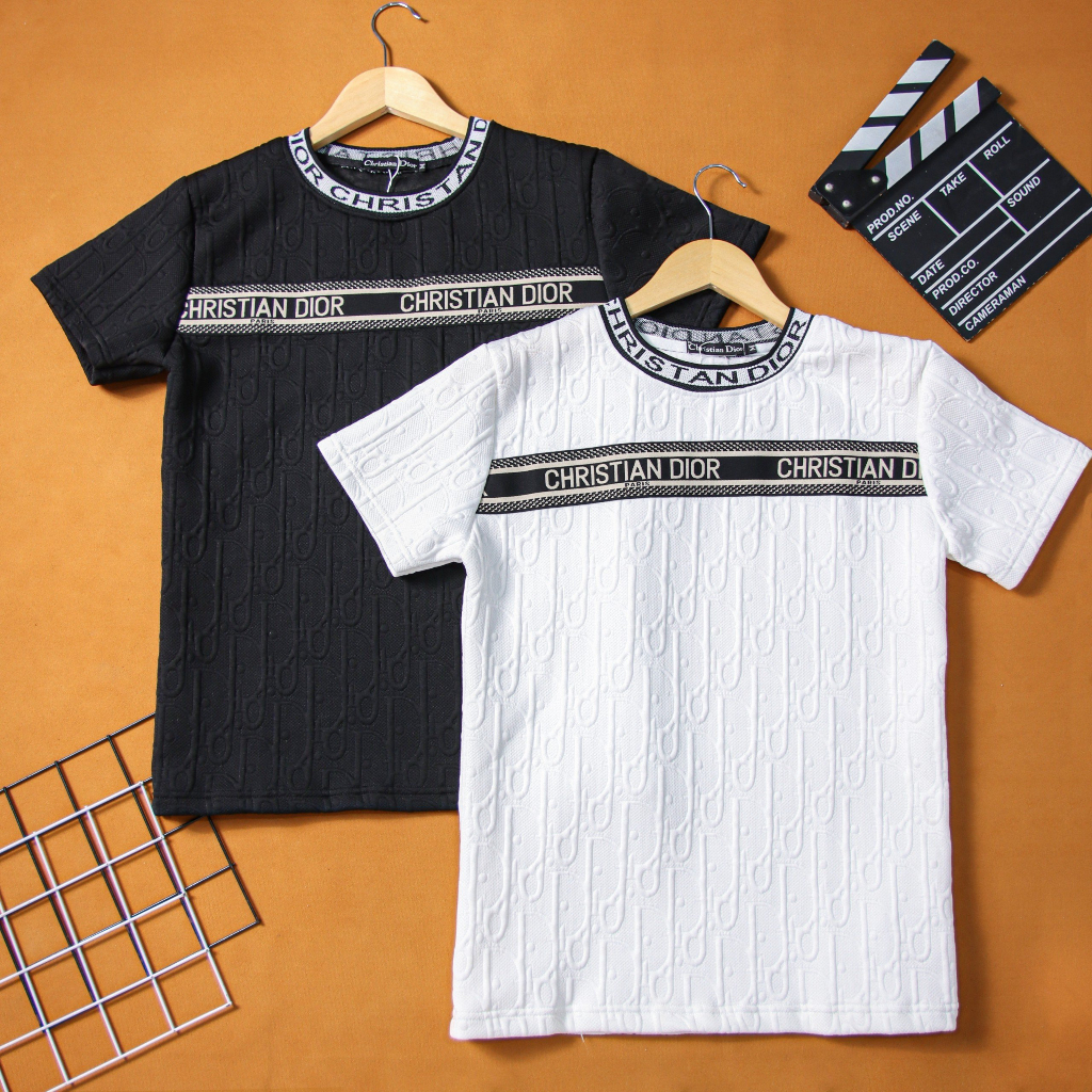 Áo phông Nam Dập Vân Ngắn Tay Cổ Tròn Cao Cấp Hiện Nay