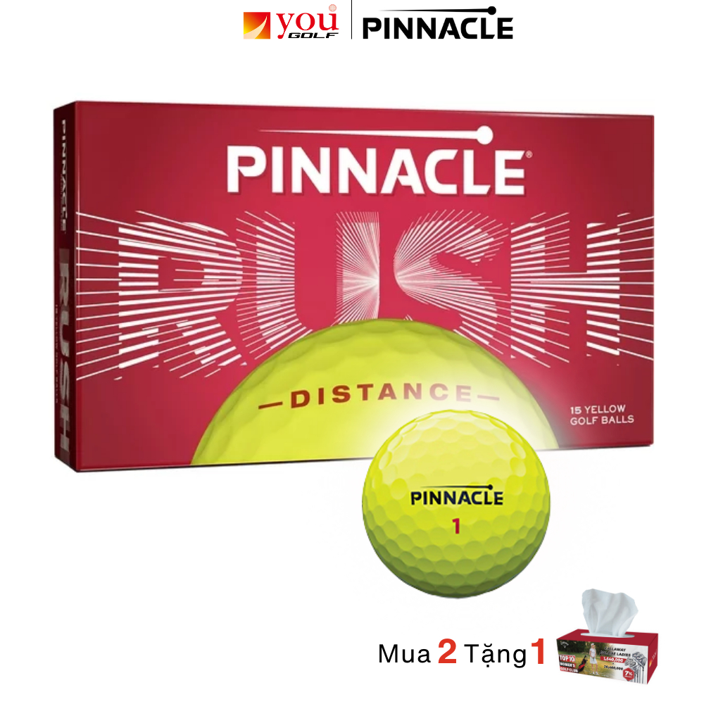 (Chính Hãng) Bóng Golf Pinnacle Rush 2 Lớp - Hộp 15 Bóng