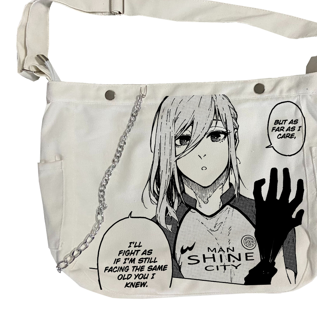 Túi Đeo Chéo Hyoma Chigiri BLUE LOCK họa tiết Punk Canvas