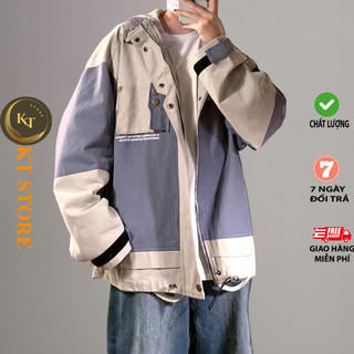 Áo khoác kaki túi hộp chống nắng nam nữ lót dù form rộng ullzzang bomber chất xịn dày dặn thoáng mát