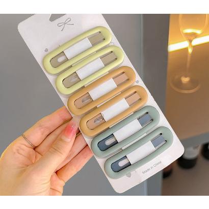 Set 6 Kẹp BB ​​màu Morandi mới