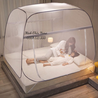Màn chụp tự bung người lớn đỉnh chóp, đỉnh vuông - Mùng chụp tự bung chống muỗi xếp gấp gọn tiện lợi
