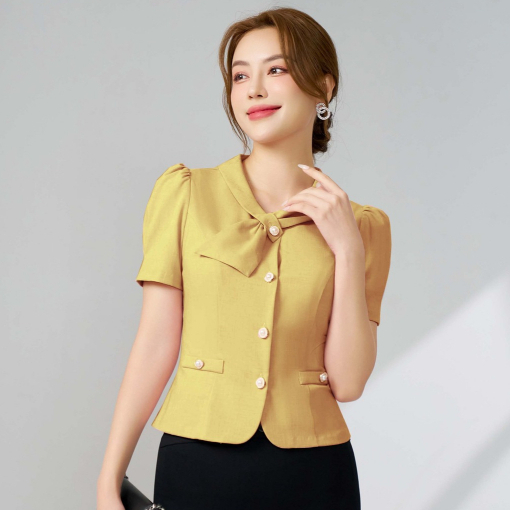 Áo peplum vạt chéo cổ LELY FASHION - A0290