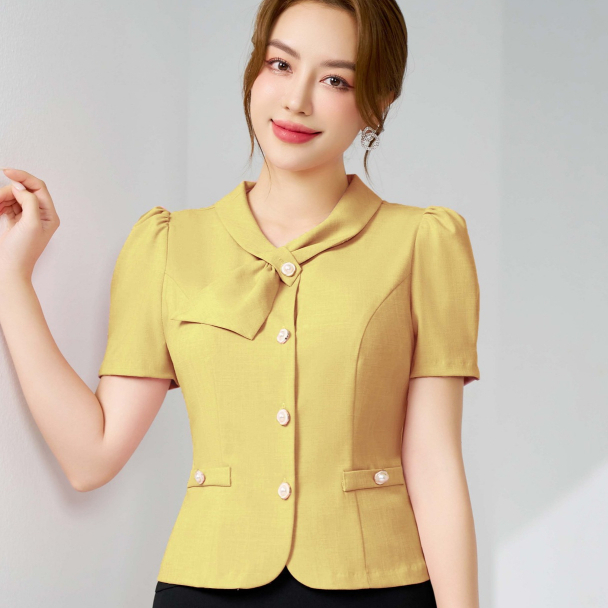 Áo peplum vạt chéo cổ LELY FASHION - A0290