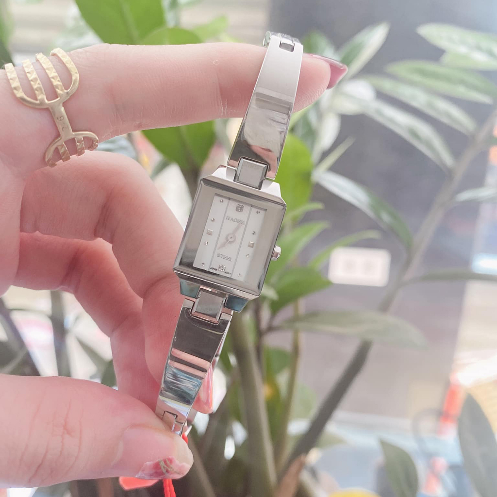 Đồng Hồ Nữ Haoba Japan Watch Mặt Nhỏ Dây Thép Đúc Đặc Không Gỉ Chống Nước Tốt Bảo Hành 12 Tháng