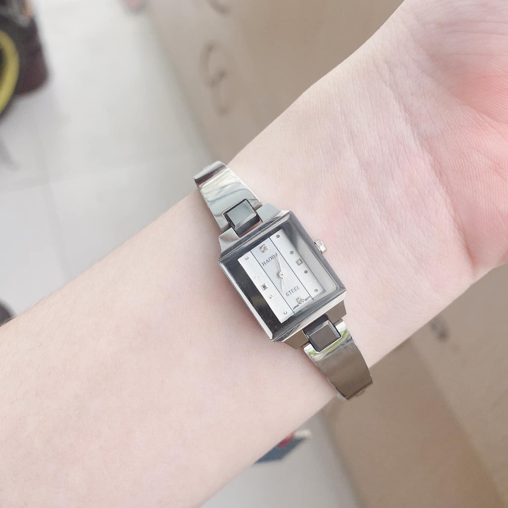 Đồng Hồ Nữ Haoba Japan Watch Mặt Nhỏ Dây Thép Đúc Đặc Không Gỉ Chống Nước Tốt Bảo Hành 12 Tháng