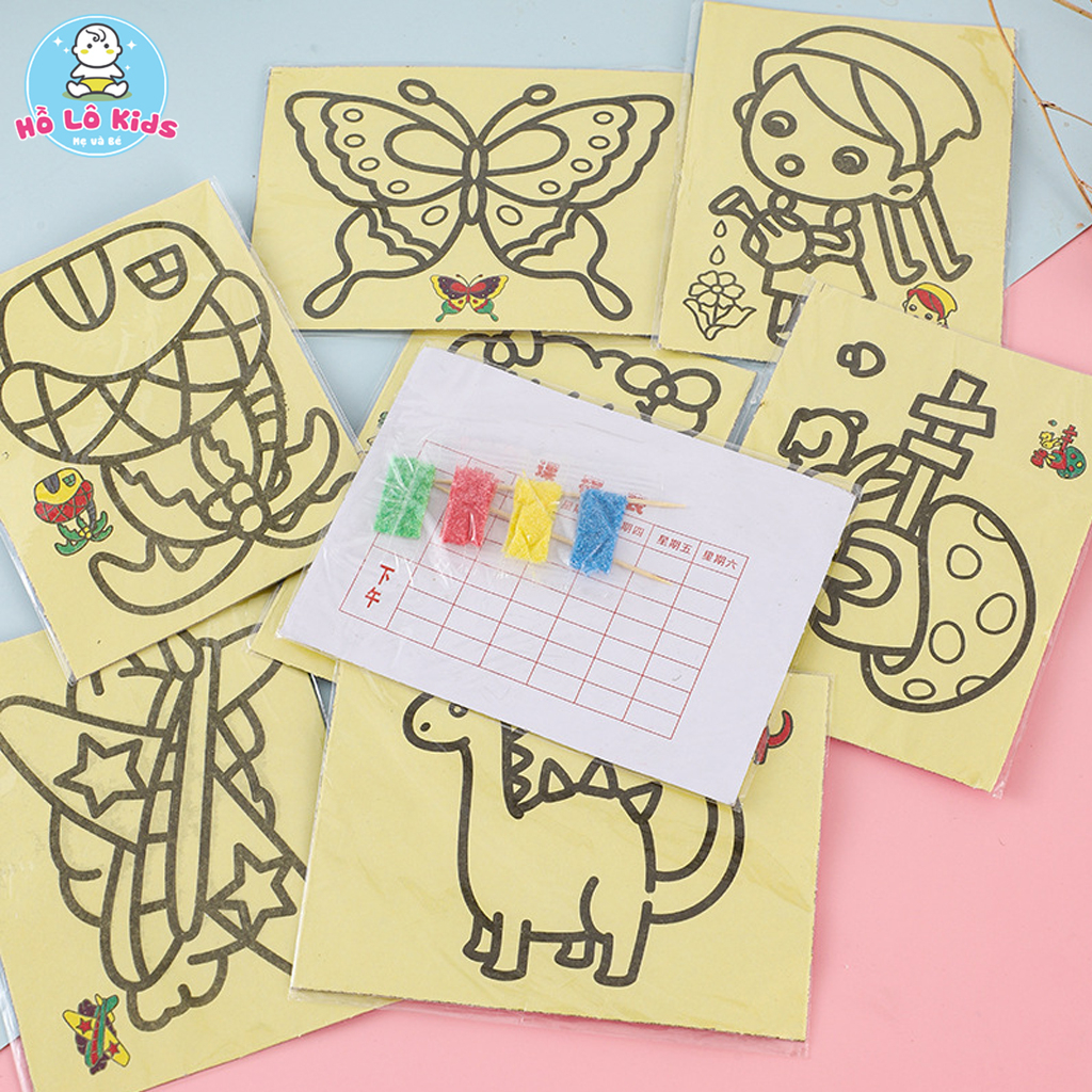 Tranh cát nên vàng cho trẻ mầm non  nhiều mẫu thú vị Hồ Lô Kids