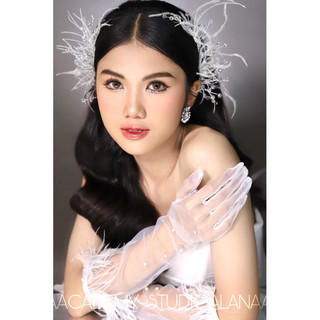 🌈🌈 Phụ kiện cài tóc cô dâu - Set cài đôi lông vũ cô dâu ngày cưới - Phụ kiện cưới Bích Dung
