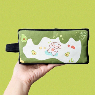 [Hình chụp thật] Bóp Viết Vải Canvas Bơ Mini