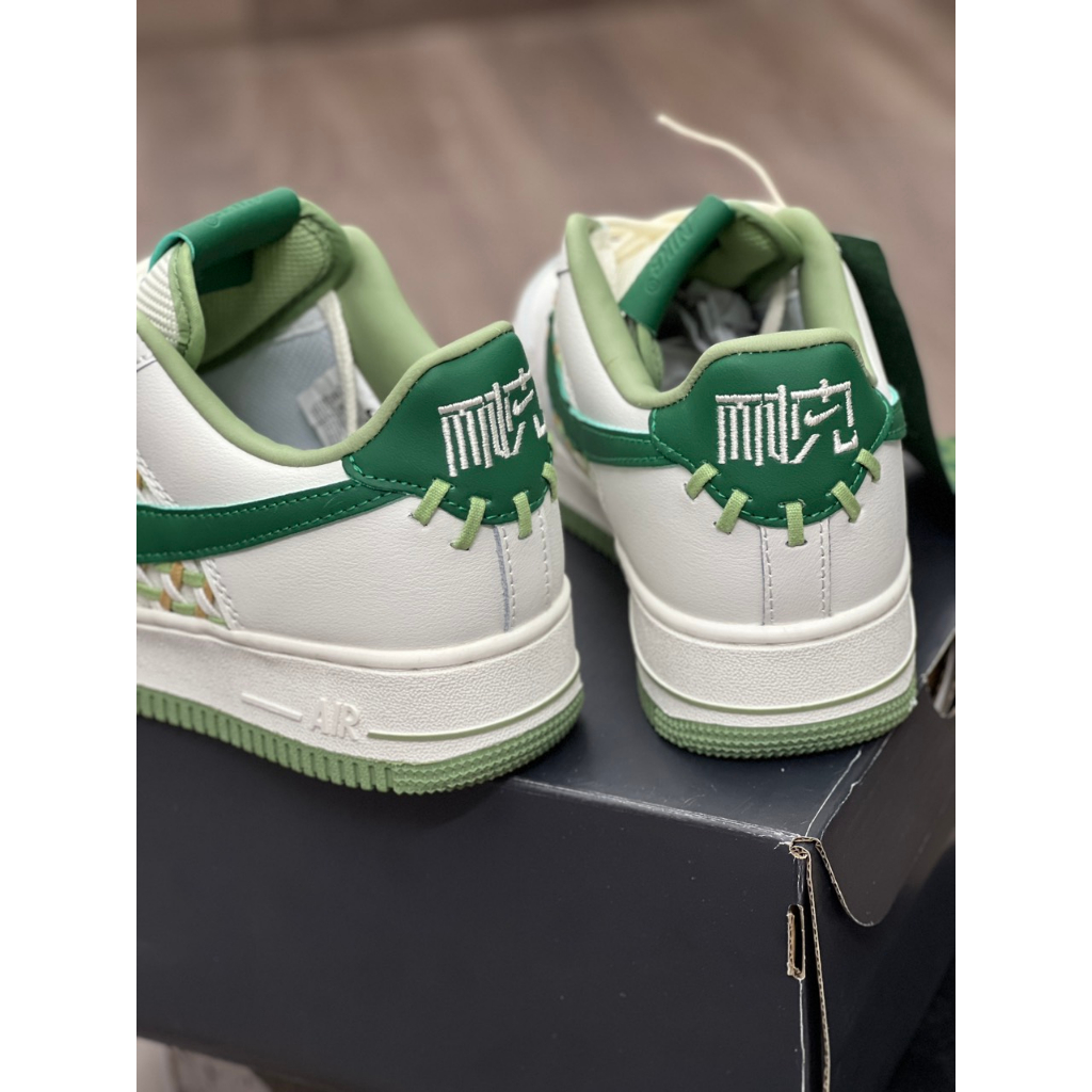 Giày air foce1 low nai ke bamboo beige - giày af1 bamboo weave trắng kem lai au AF1 mẫu mới af1 new 2023