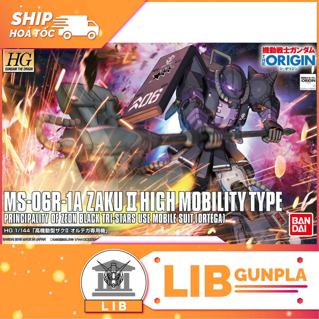 Mô hình lắp ráp Gundam HG GTO Zaku 2 / Zaku II High Mobility - Ortega Custom