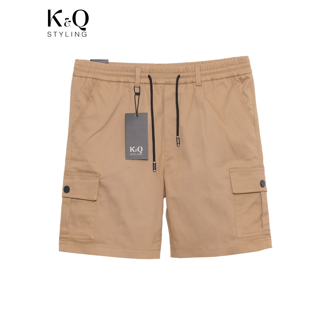 Quần short túi hộp kaki co giãn KQSTYLING vàng nghệ cao cấp