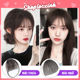 Tóc mái thưa,mái giả được là tư tóc tự nhiên có thể sử dụng nhiệt
