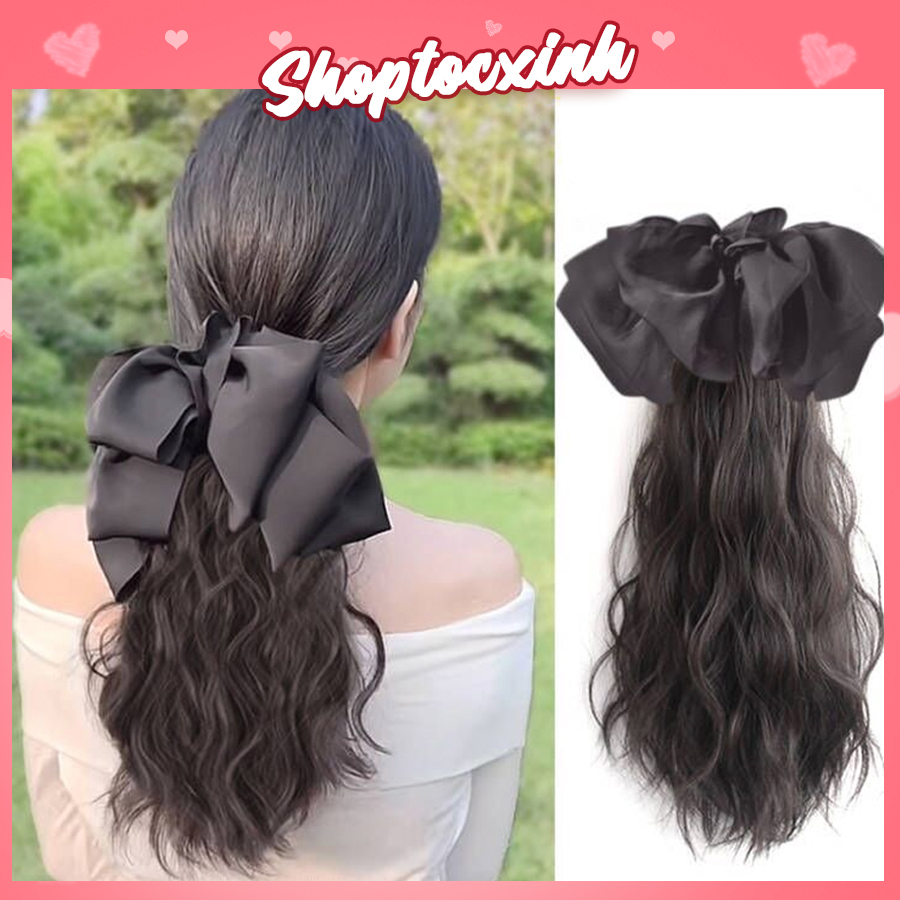 Tóc Ngoặm Kèm Nơ Xù Mì Xinh Xắn