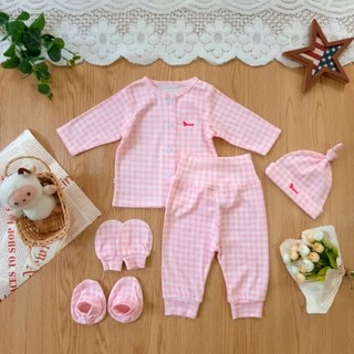 Bộ dài sơ sinh bé gái Bunny bao gồm nón vớ cho 3-6kg(*)