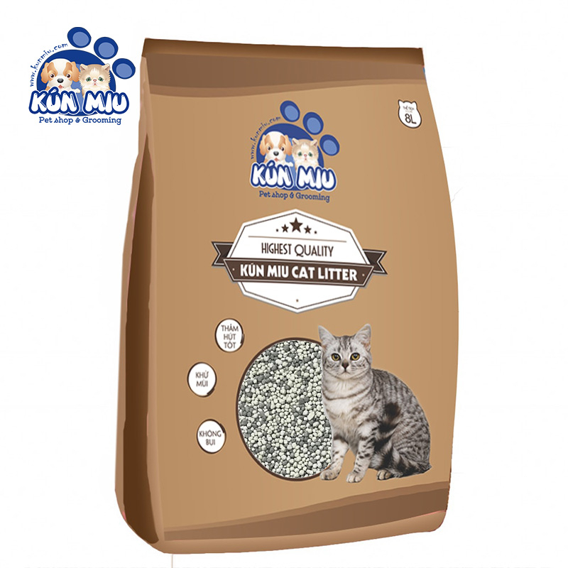 Cát Mèo Nhật Đen cát đi vệ sinh cho mèo MOON CAT 8L, KUN MIU 8L, HAPPY CAT 9L - Kún Miu Pet Shop Hà Nội