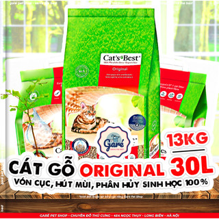 BAO 30L Cát gỗ hữu cơ Original Cat's Best vón cục cho Mèo hàng Đức tiết kiệm - Cats Best Original Cat Litter MEGAPACK