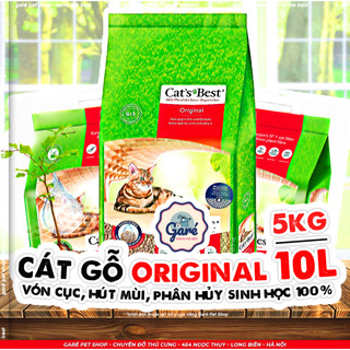10L - Cát gỗ hữu cơ Original Cat's Best vón cục cho Mèo hàng Đức - Cat's Best Original Litter