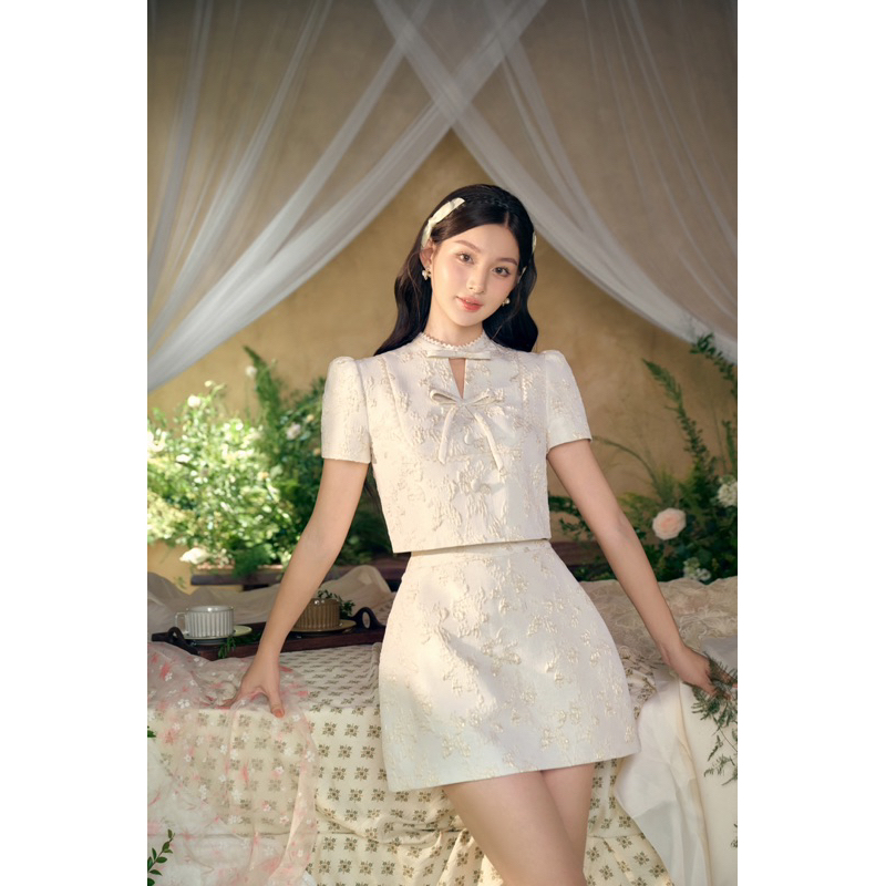 CÉLESTE - Chân váy gấm Joyce Skirt