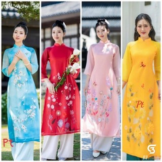 ��Áo dài cách tân cao cấp 4 tà cách điệu đẹp mềm mại sang chảnh