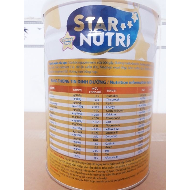 Sữa nghệ Nano Curcumin Star Nutri dinh dưỡng lon 900 gram