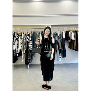 Váy gile nhung thêu hạc xinh iu