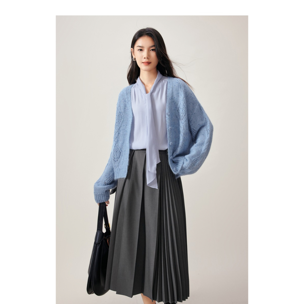 B230 Cardigan len mỏng xuất dư của EIFINI
