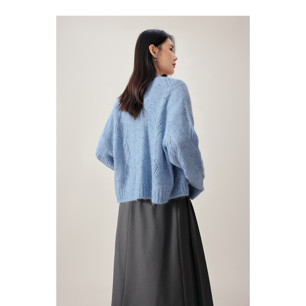 B230 Cardigan len mỏng xuất dư của EIFINI