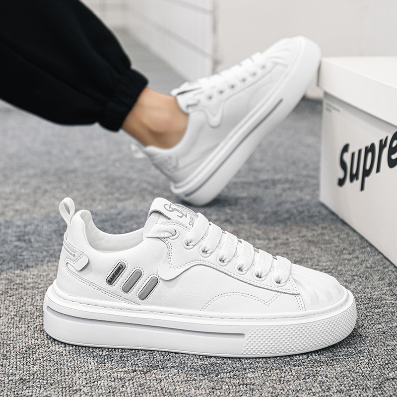 Giày Sneaker Thể Thao Nam Màu Trắng G107 Cao Cấp Đẹp Thời Trang Giá Rẻ Độn Đế Tăng Chiều Cao Cho Học Sinh Sinh Viên A1