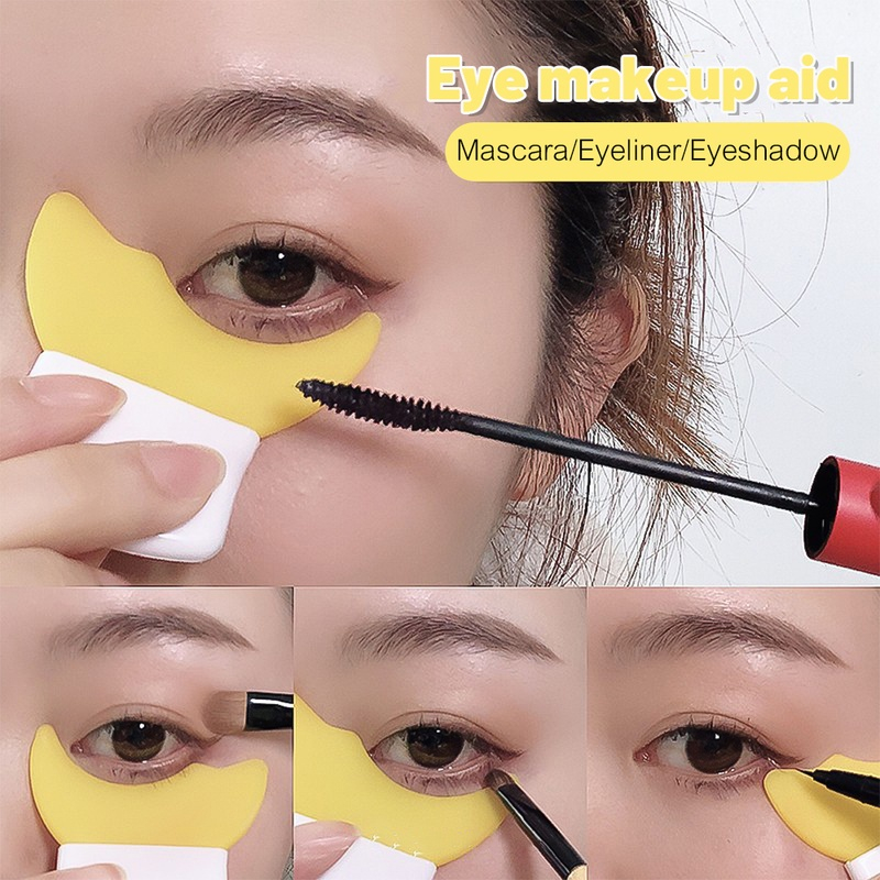 Dụng cụ hỗ trợ chuốt mi mascara Hidati không lem, bảng to - Kẻ mí kẻ bọng mắt tiện lợi đa năng loại 1 chất liệu mềm dẻo