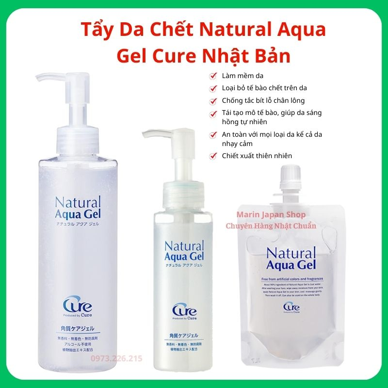 Gel tẩy tế bào chết Cure Natural Aqua 250ml
