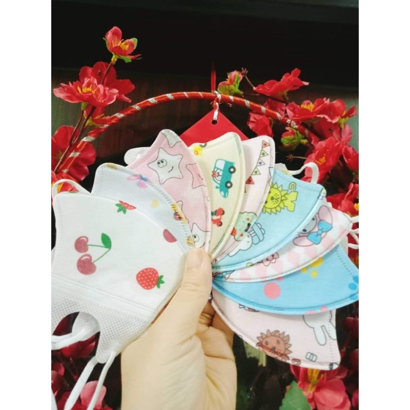 Khẩu trang 3d trẻ em cao cấp cho bé sơ sinh đến 10 tuổi