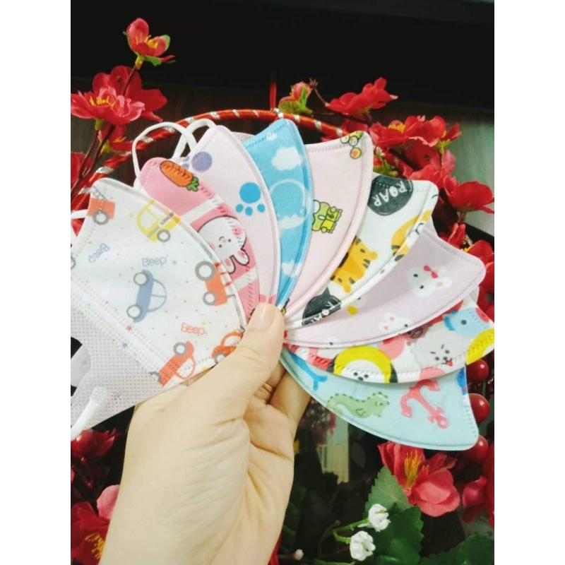 Khẩu trang 3d trẻ em cao cấp cho bé sơ sinh đến 10 tuổi