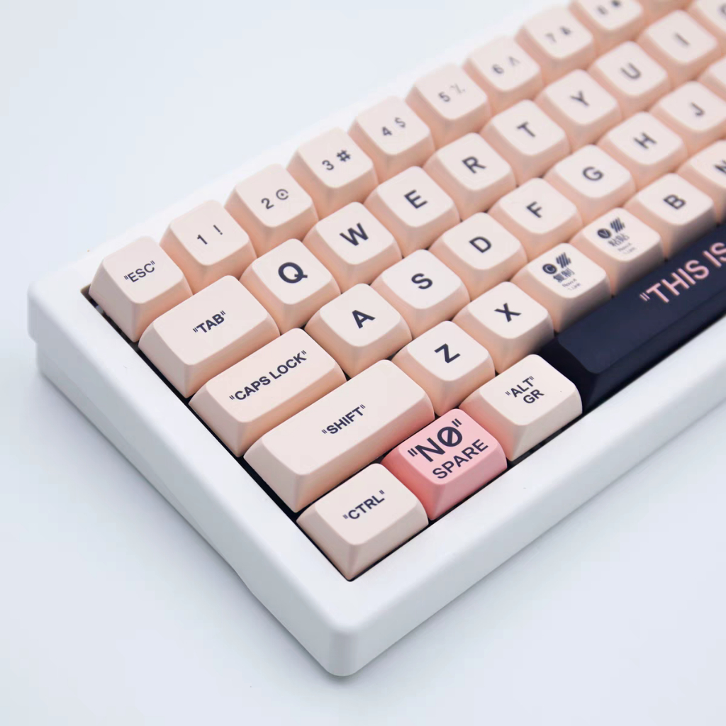 Keycap Hồng Pastel - Bộ Keycap This Is Plastic Pink - MDA  profile - Nhựa PBT - cho bàn phím cơ