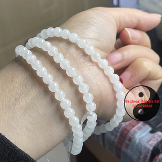 Vòng tay bạch ngọc 108 hạt quấn 6 li 7a 5a vip siêu đẹp kiểm định
