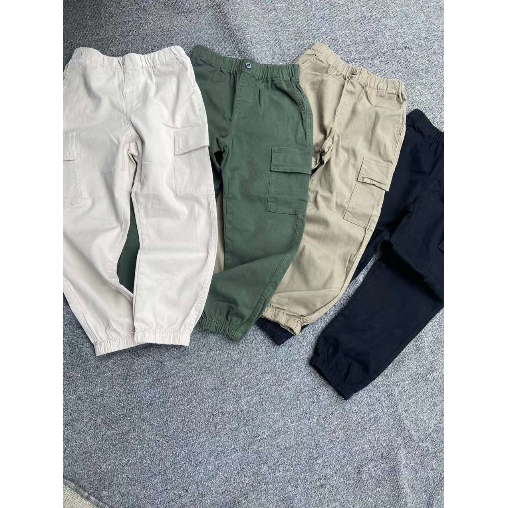 Quần un.i túi hộp kaki cho bé