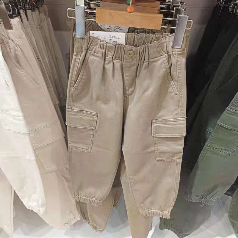 Quần un.i túi hộp kaki cho bé