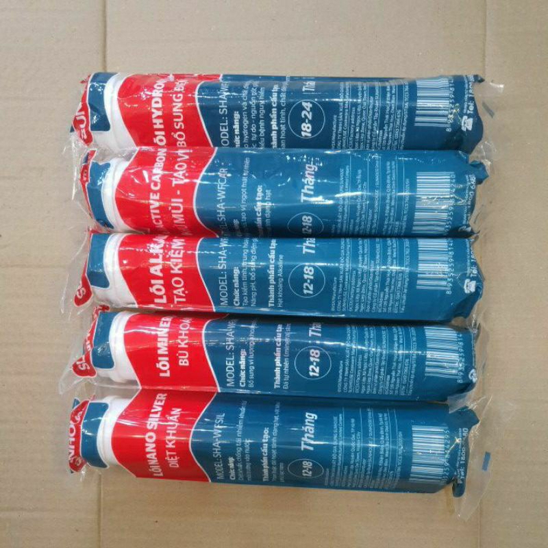 Bộ 5 Lõi Lọc chức năng 56789 Sunhouse |Chính hãng | Nano Siver,Alkanline,Mineral,Active Carbon,Hydrogen